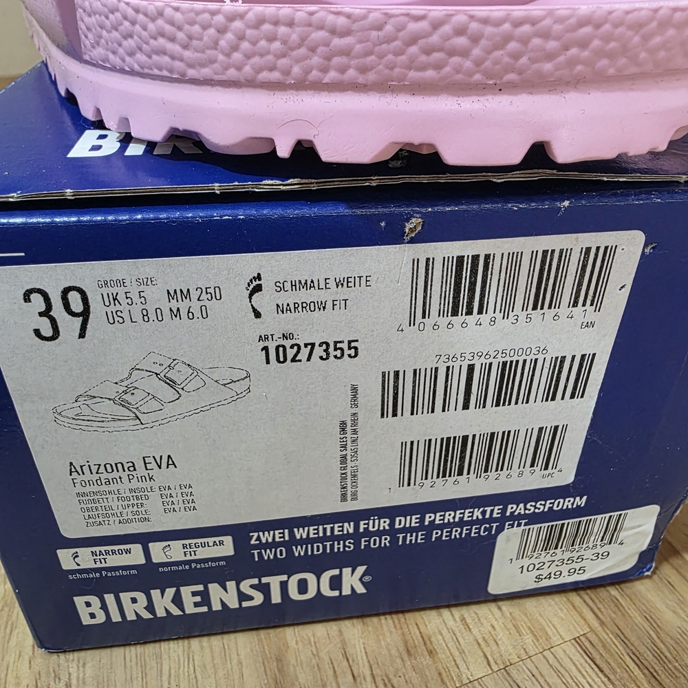 Birkenstock Kids Arizona EVA Sandals in Light Pink - Picture 6 of 8